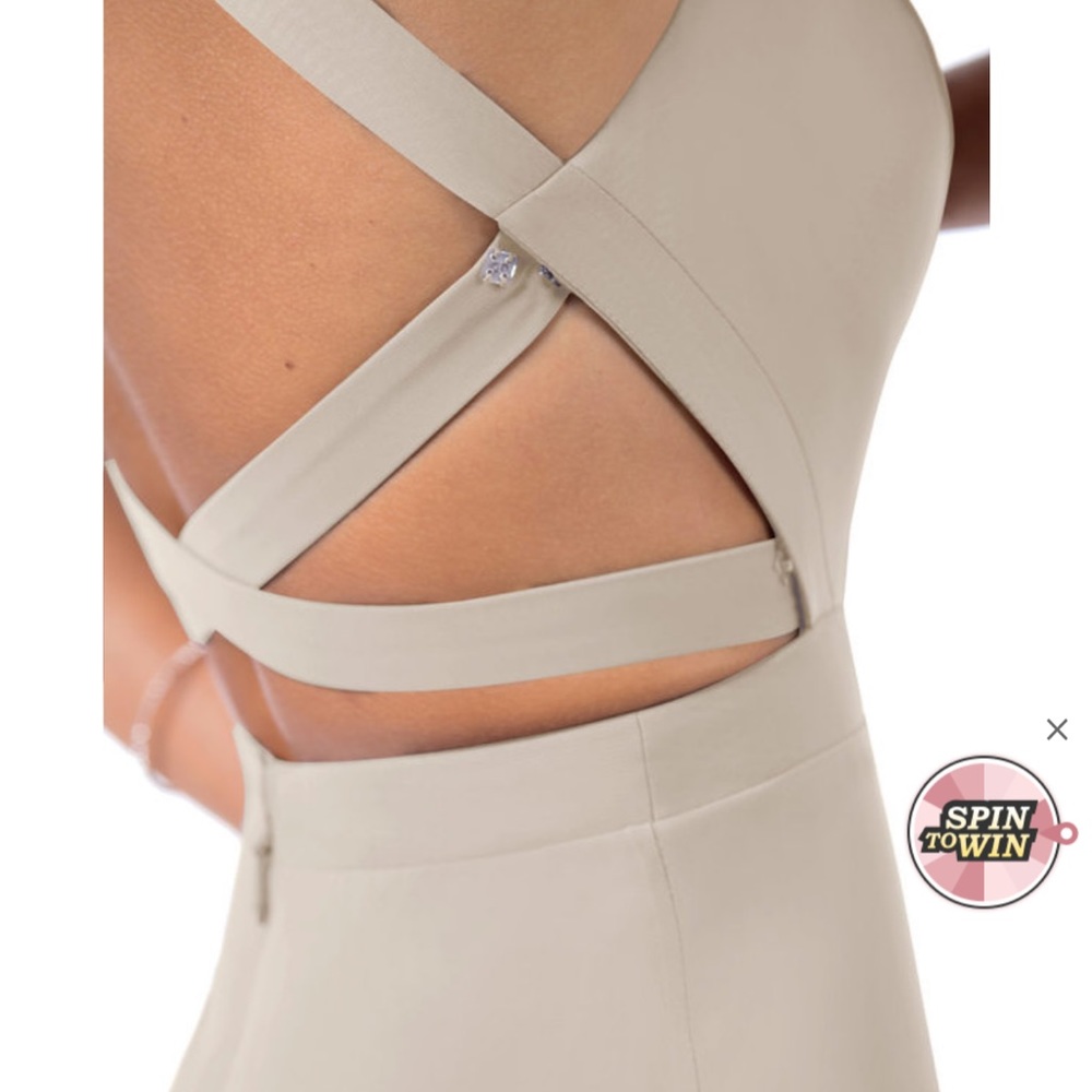 Azazie taupe bridesmaid dress - Picture 7 of 14